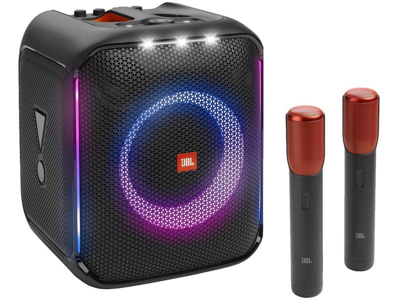 Caixa de Som JBL Partybox Encore, com 2 Microfones Sem Fio, Light